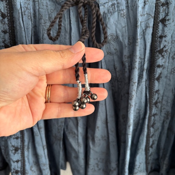 Free People Twilight Folk Jacket Tie Front Topper - Size Medium - Picture 3 of 9